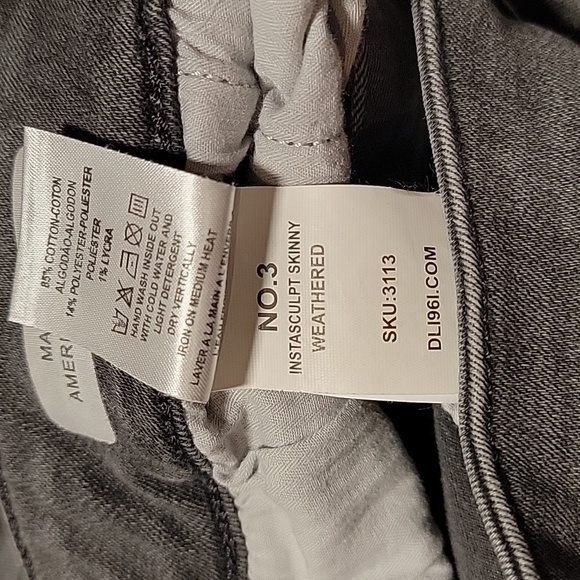 DL 1961 JAxDL No.3 Instasculpt Skinny Jeans Denim Pants Weathered Distressed 26 - Picture 11 of 16